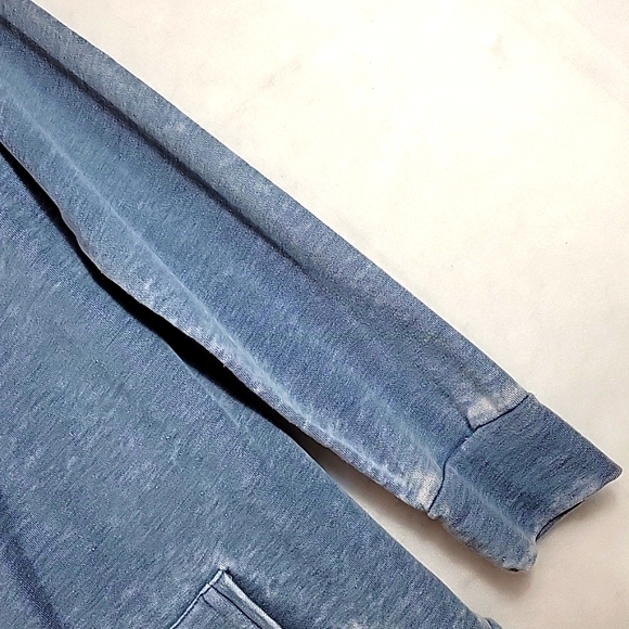 Jasmine & Ginger Blue Burn Out Sweatshirt Hoodie Size L - Picture 4 of 8